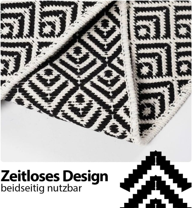 Kilim Teppich grau 80cm x 150cm