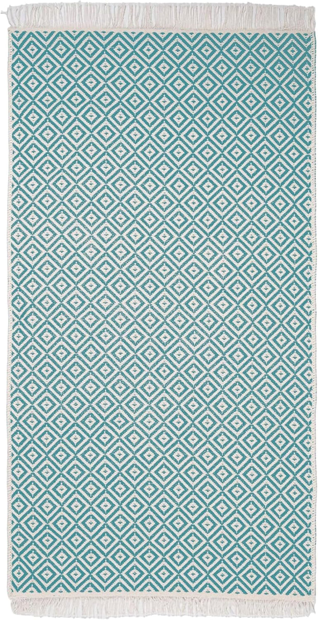 Kilim Teppich grün 80cm x 150cm