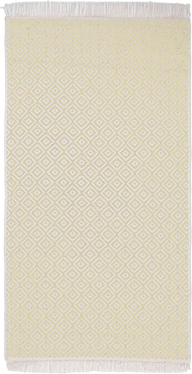 Kilim Teppich gelb 80cm x 150cm