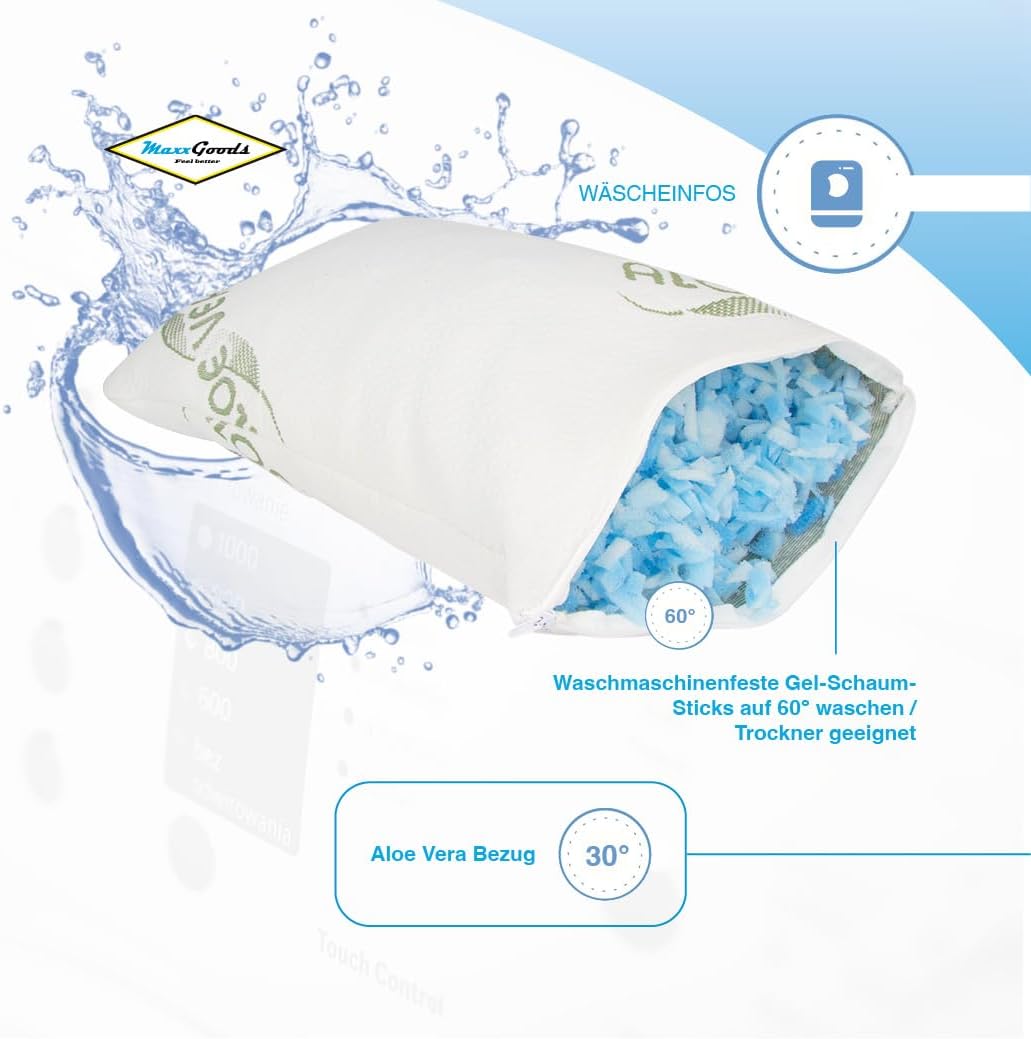 Reisekissen aus Stick Gel-Schaum 24x40x12cm waschbar