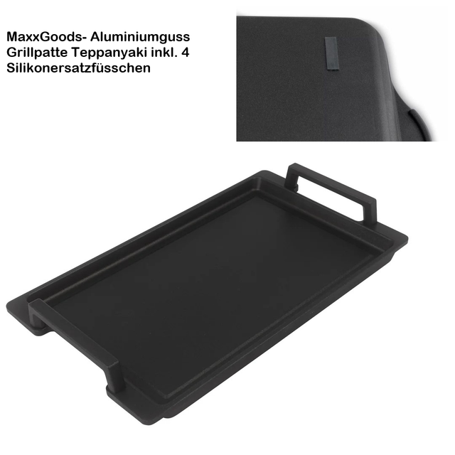Angebot!!!! Teppanyaki Grillplatte inkl. 4 Ersatz-Silikonfüsschen
