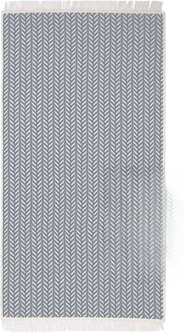 Kilim Teppich grau 80cm x 150cm