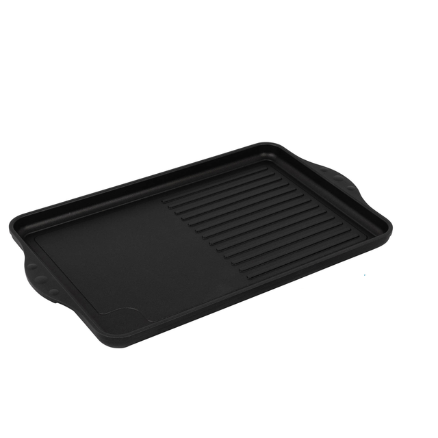 Angebot!! Grillplatte halb glatt, halb gerippt inkl. 4 Ersatz-Silikonfüsschen