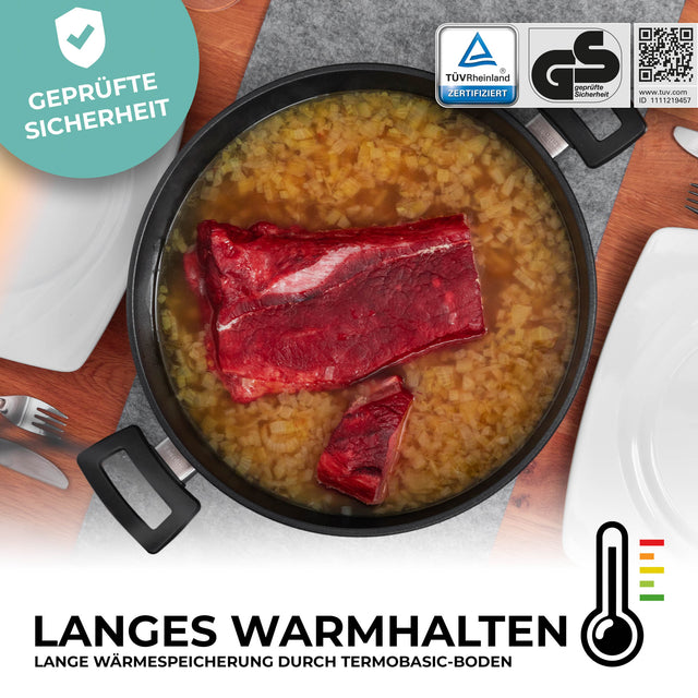 Alu-Guss Kasserolle für alle Herdarten