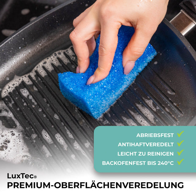 ANGEBOT !!! Grillplatte vollgerippt inkl. 4 Ersatz-Silikonfüsschen