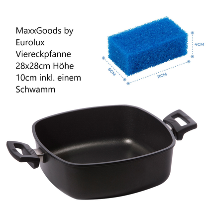 Angebot Eurolux by MaxxGoods Bratentopf eckig 28x28cm Höhe 10cm für alle Herdarten