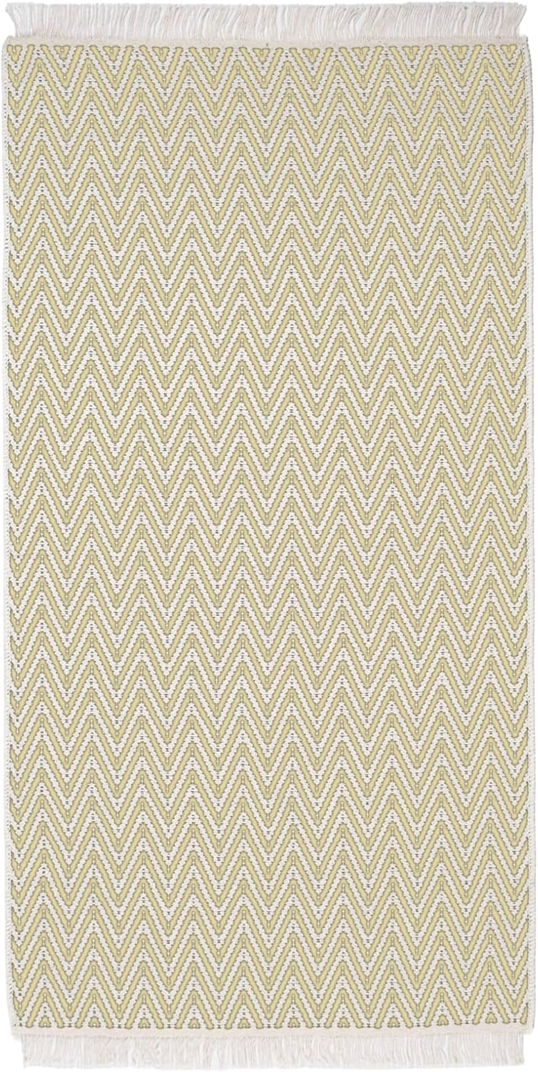 Kilim Teppich gelb 80cm x 150cm