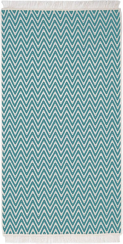 Kilim Teppich grün 80cm x 150cm