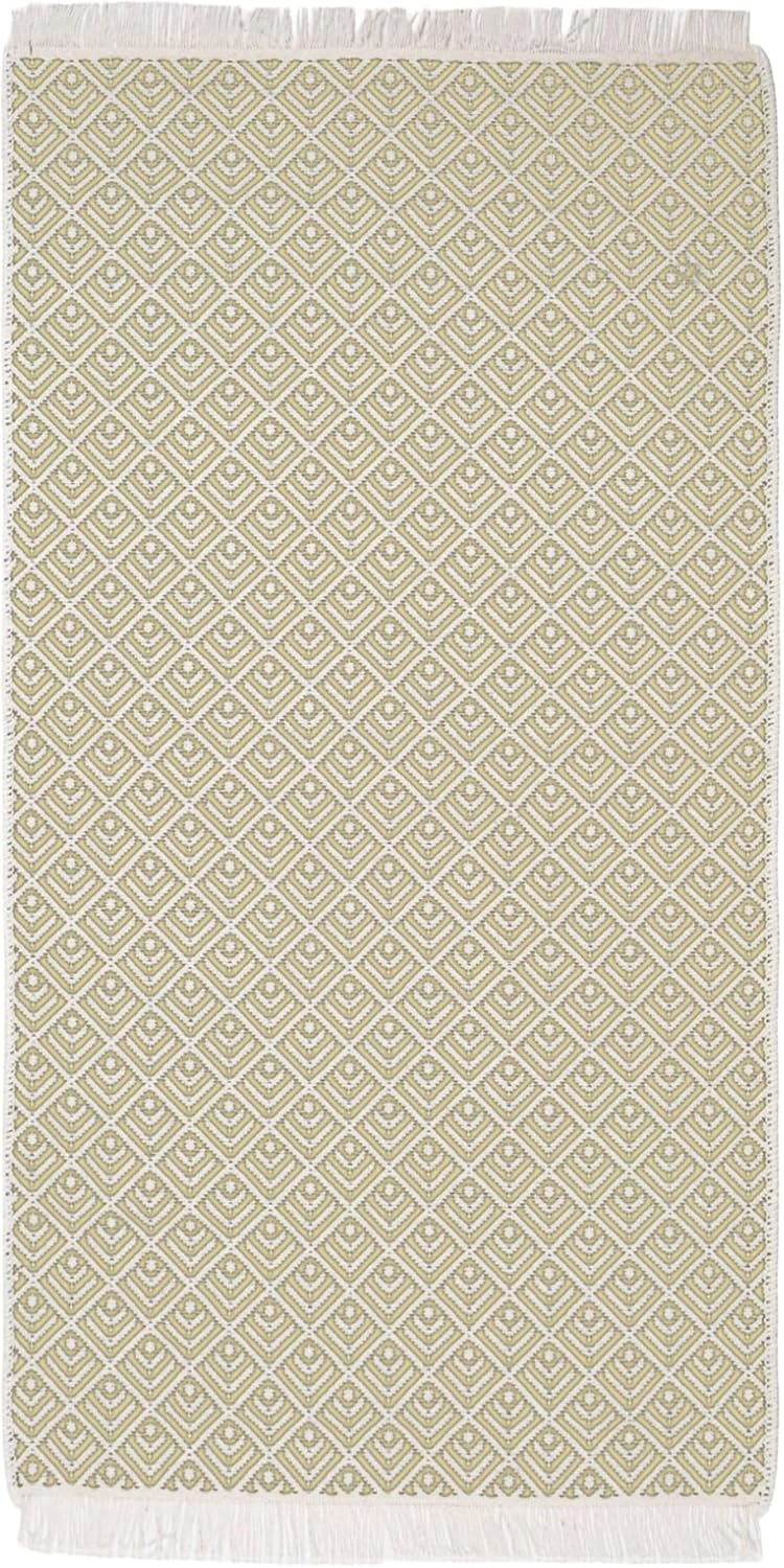 Kilim Teppich gelb 80cm x 150cm