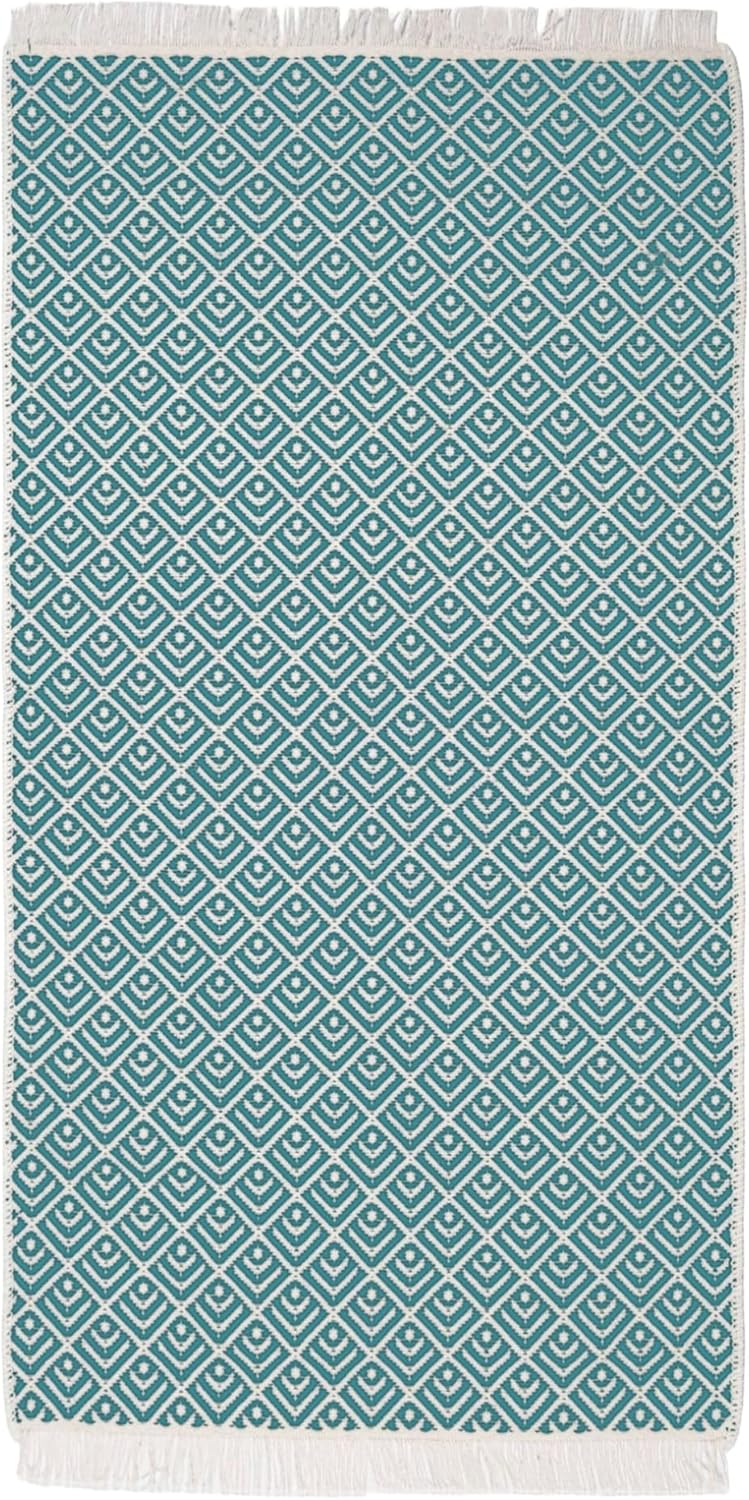 Kilim Teppich grün 80cm x 150cm