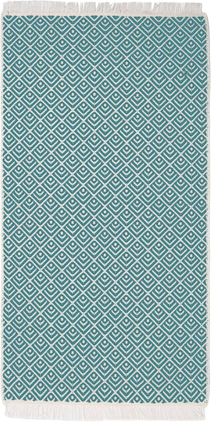 Kilim Teppich grün 80cm x 150cm