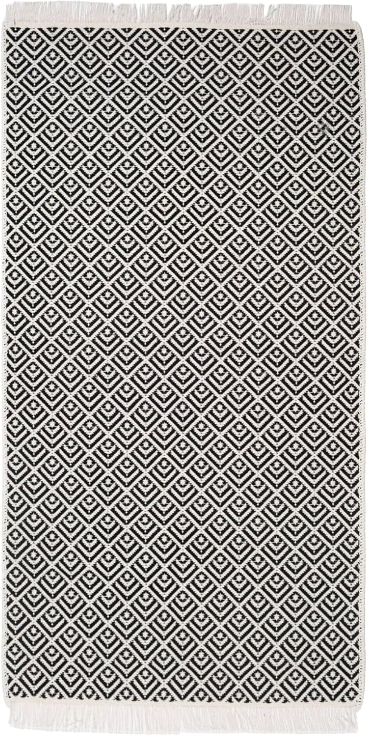 Kilim Teppich schwarz 80cm x 150cm