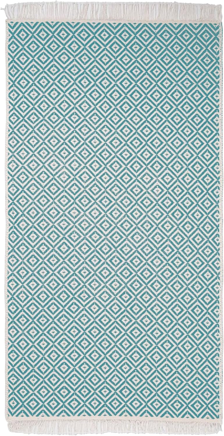 Kilim Teppich grün 80cm x 150cm