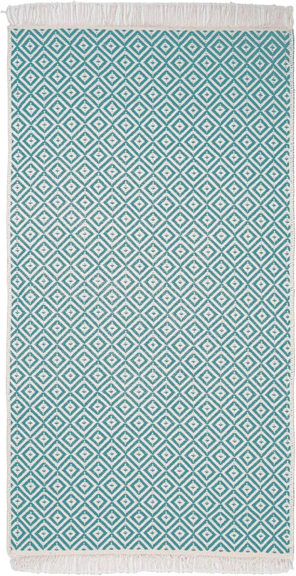 Kilim Teppich grün 80cm x 150cm