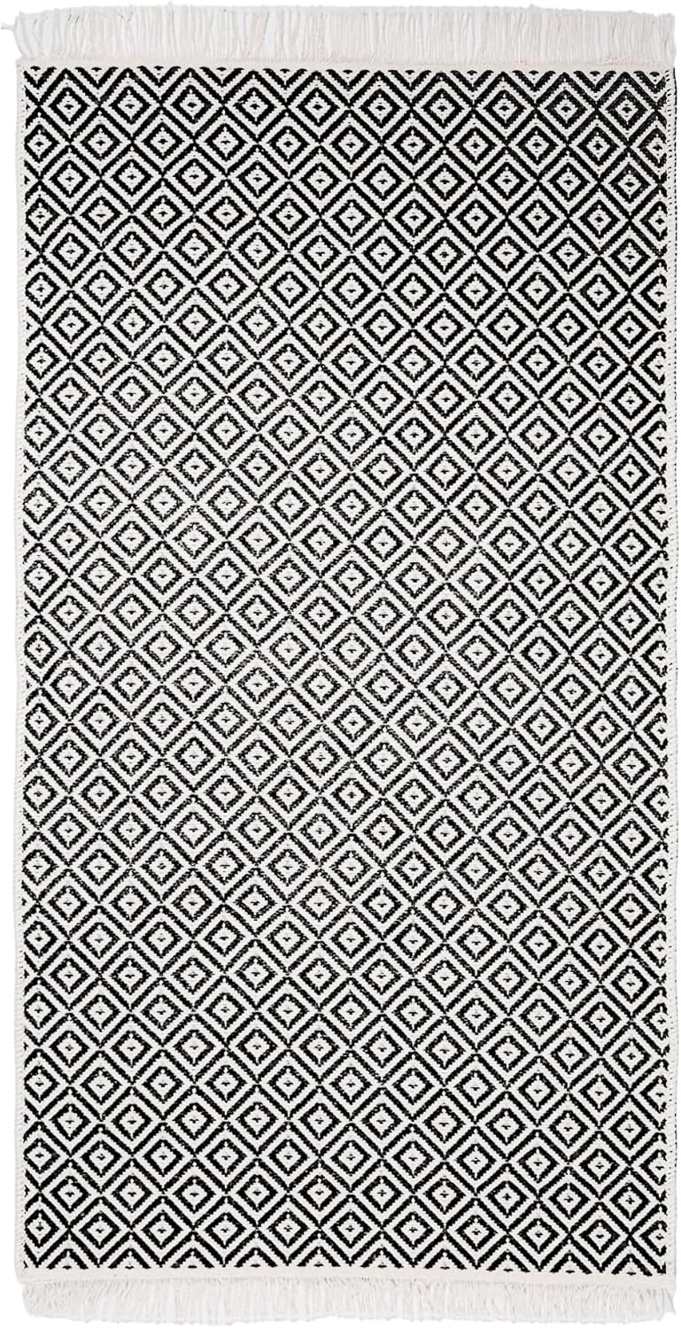 Kilim Teppich schwarz 80cm x 150cm