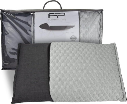 MaxxGoods Multifunktion Klappkissen, aus Polyurethan Schaumstoff & 100% Baumwollbezug, Stuhlkissen, Kissen für Sitzposition, Liegepositionen für Schlafzimmer, Wohnzimmer und Büro (73 x 43 x 13,8 cm)