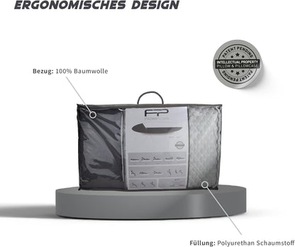 MaxxGoods Multifunktion Klappkissen, aus Polyurethan Schaumstoff & 100% Baumwollbezug, Stuhlkissen, Kissen für Sitzposition, Liegepositionen für Schlafzimmer, Wohnzimmer und Büro (73 x 43 x 13,8 cm)