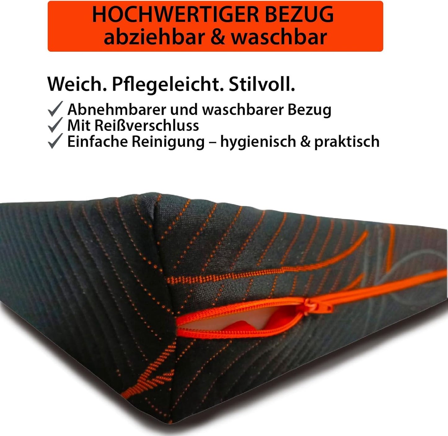 Klappmatratze 3-teilige Faltmatratze 90x190x10 cm - Faltbare Gästematratze mit Komfort-Schaumstoff, klappbar & platzsparend Matratze - waschbarer Bezug - Reisebett für Erwachsene & Kinder