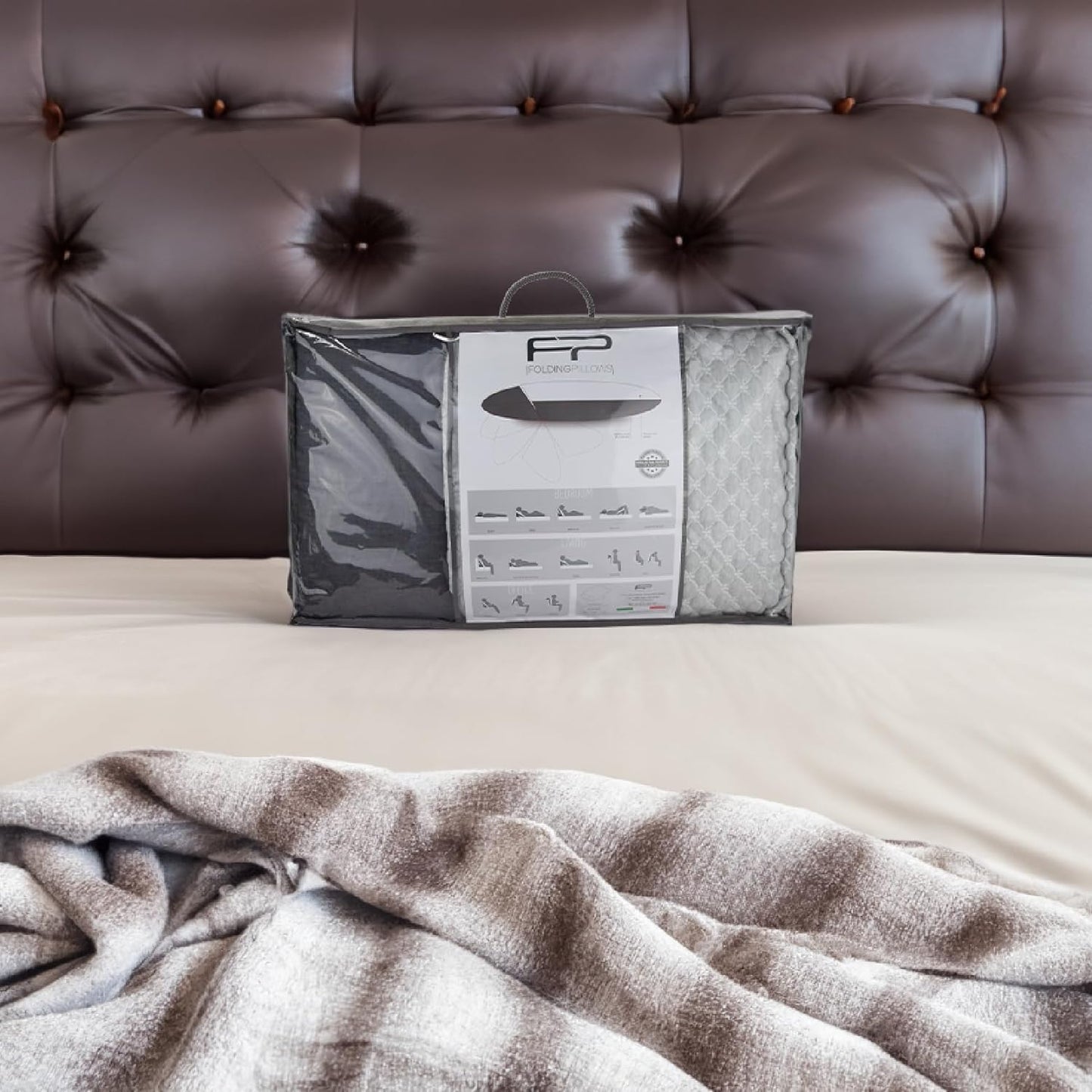 MaxxGoods Multifunktion Klappkissen, aus Polyurethan Schaumstoff & 100% Baumwollbezug, Stuhlkissen, Kissen für Sitzposition, Liegepositionen für Schlafzimmer, Wohnzimmer und Büro (73 x 43 x 13,8 cm)