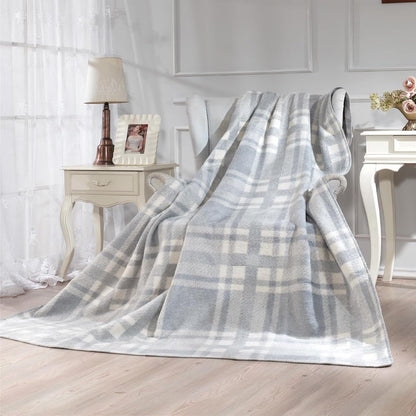 Kuscheldecke Grau/Weiß 150x200 cm