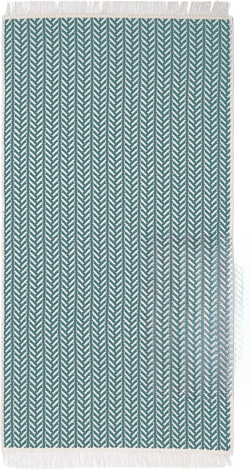 Kilim Teppich grün 80cm x 150cm