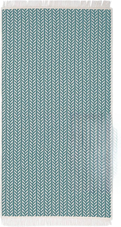 Kilim Teppich grün 80cm x 150cm