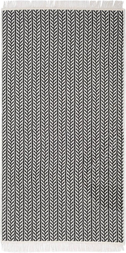 Kilim Teppich schwarz 80cm x 150cm