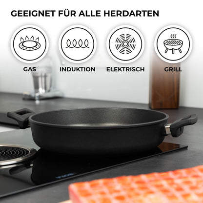 Alu-Guss Kasserolle für alle Herdarten